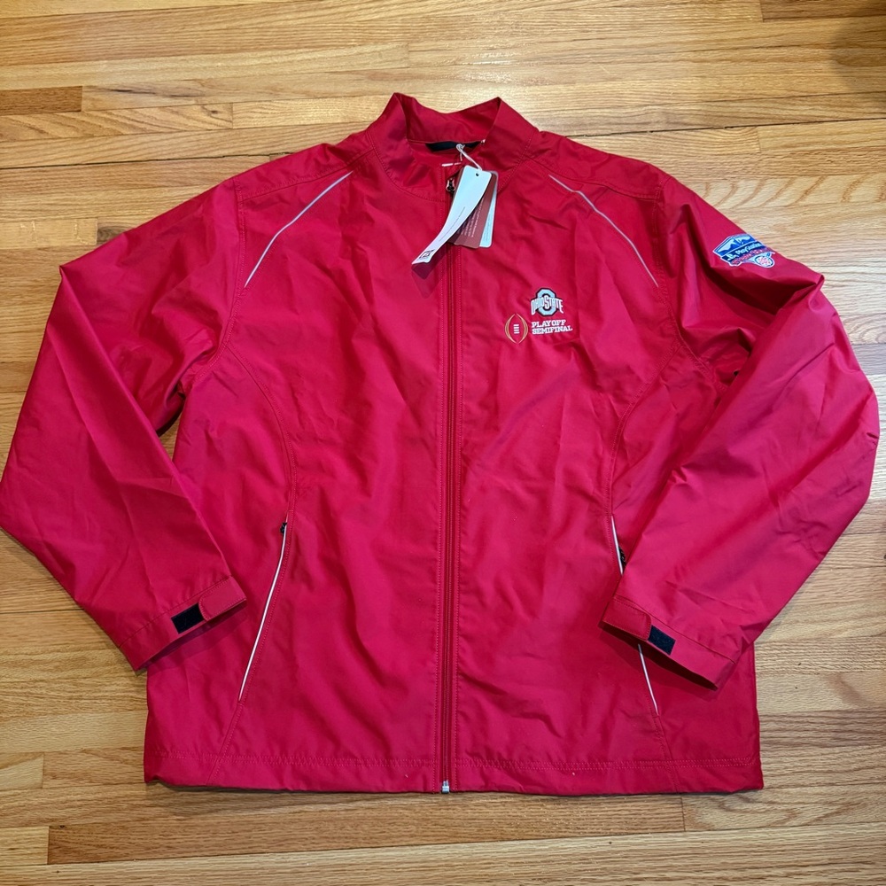 Ohio State Playoff Semifinal Cutter & Buck Red Men's Jacket XXXL NWT